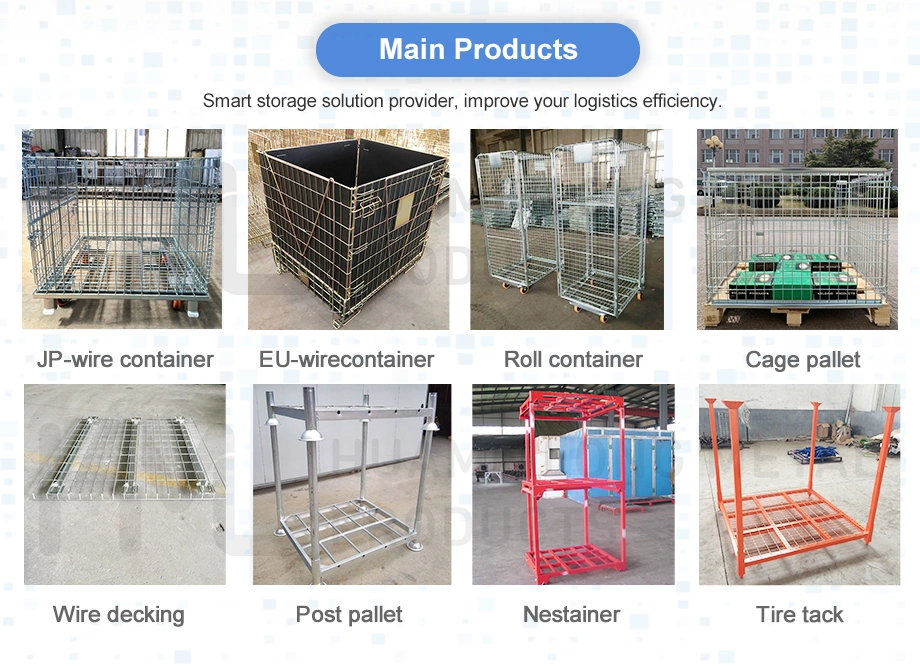 Australia Galvanized Warehouse Stackable Lockable Storage Metal Wire Mesh Stillage Cages