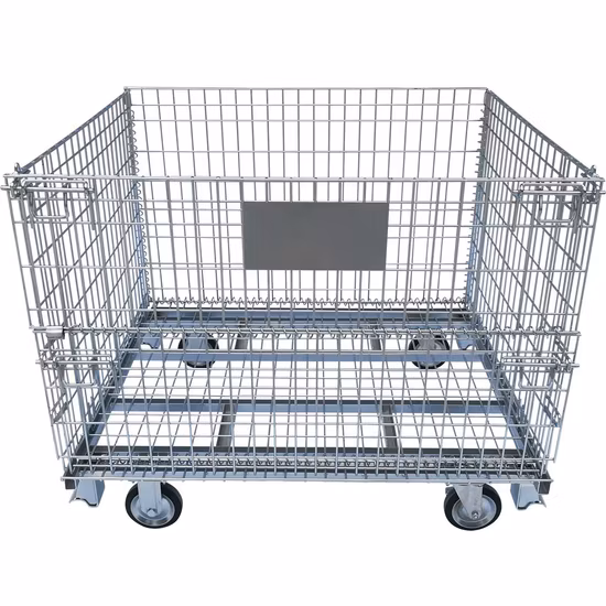 Collapsible Zinc Plated Galvanized Wire Mesh Storage Cage/Wire Mesh Container