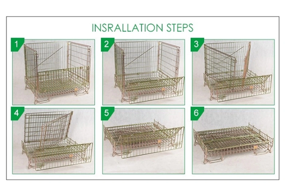 Customized Welded Steel Lockable Pallet Storage Cage