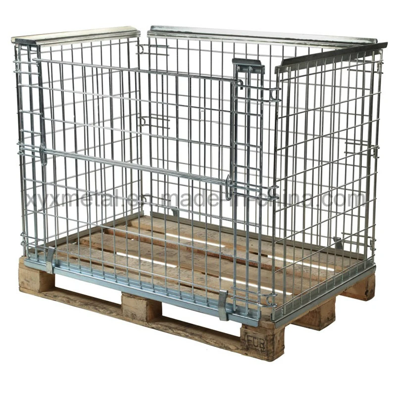 Steel Foldable Mesh Collapsible Pallet Cage