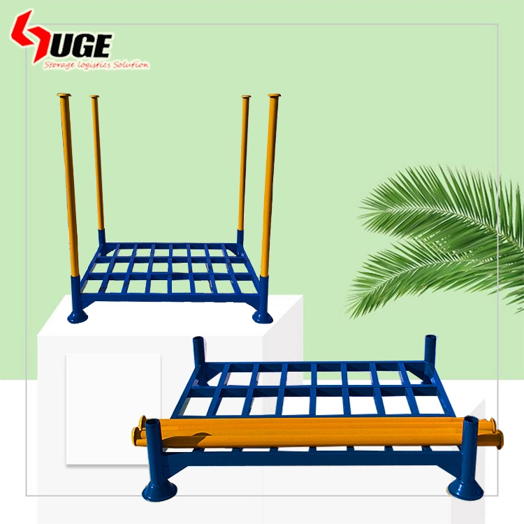 Demountable Storage Rack Stackable Steel Stillage Steel Pipe Metal Post Pallet