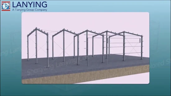 Realizzazione rapida, struttura prefabbricata in acciaio, capannone metallico, magazzino con parapetto e soppalco