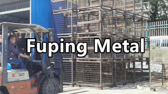 Gabbia di stoccaggio pieghevole zincata/contenitore in rete metallica realizzato in rete metallica zincata